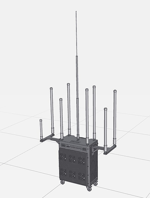 Wielokierunkowy przenośny zagłuszacz RCIED o częstotliwości 20 MHz-6 GHz